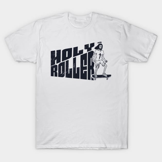 Vintage Zine Holly Roller Jesus Christ // Skate for Jesus // Funny Jesus Christian Humor // Skater Jesus T-Shirt by Now Boarding